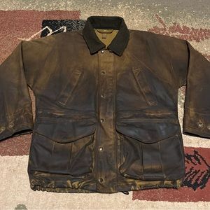 Filson Tin Cloth Field Jacket ~ Mens Medium ~ **AWESOME PATINA** ~ 1 Year Old